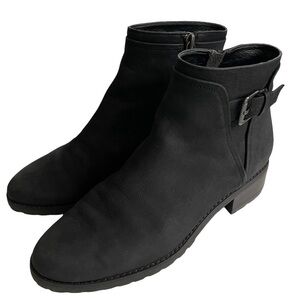 Caslon Black Genuine Leather Ankle Booties Water Resistant Sz 6.5